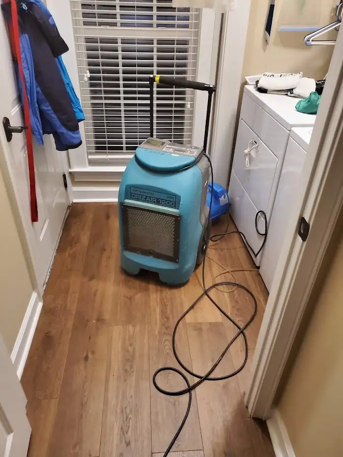 Commercial dehumidifier deployed for Flood Damage Cleanup in Hampstead